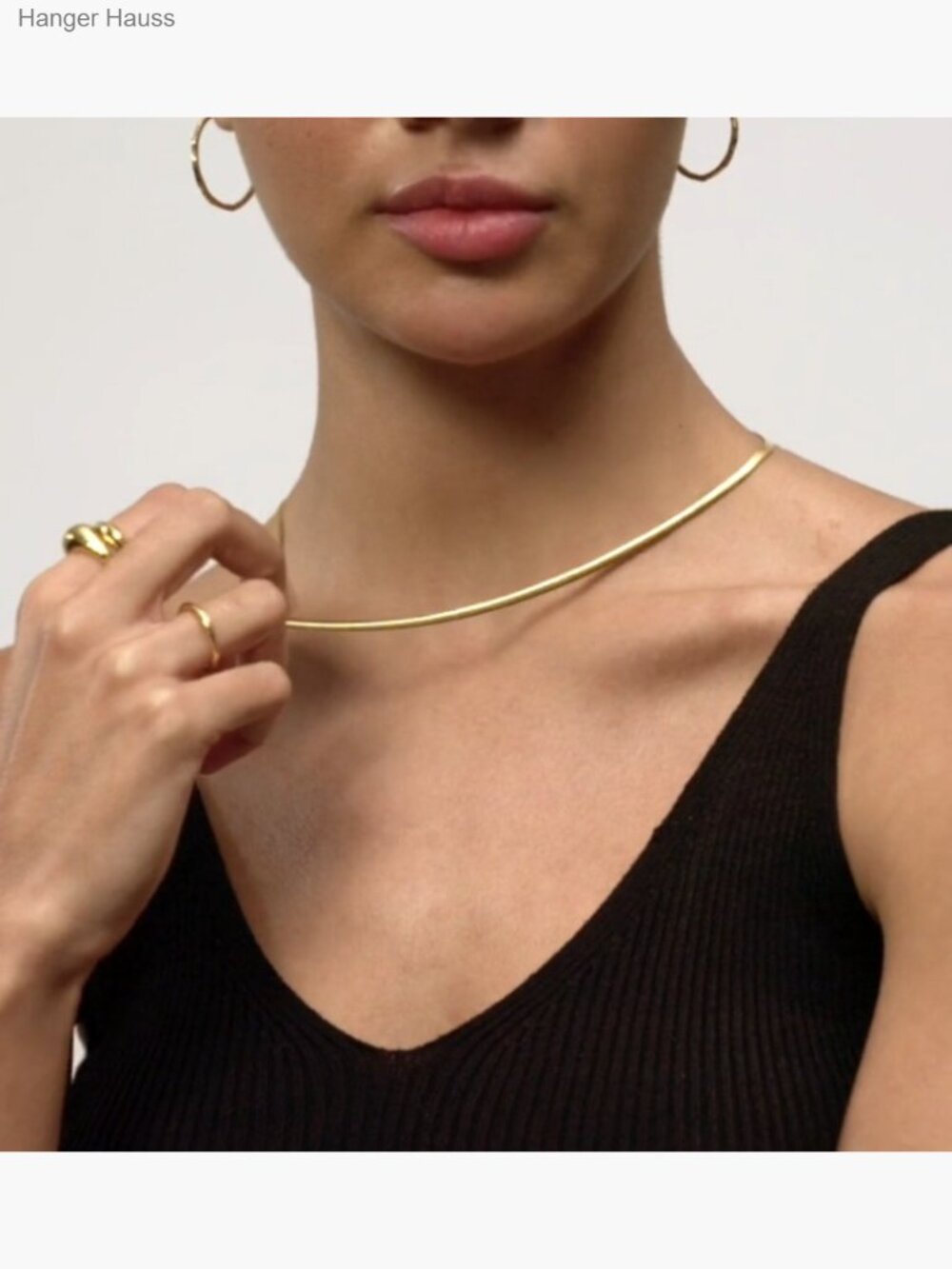 14k Gold Plated Interlocking Circle Heart Necklace for Women - Picture 7 of 7